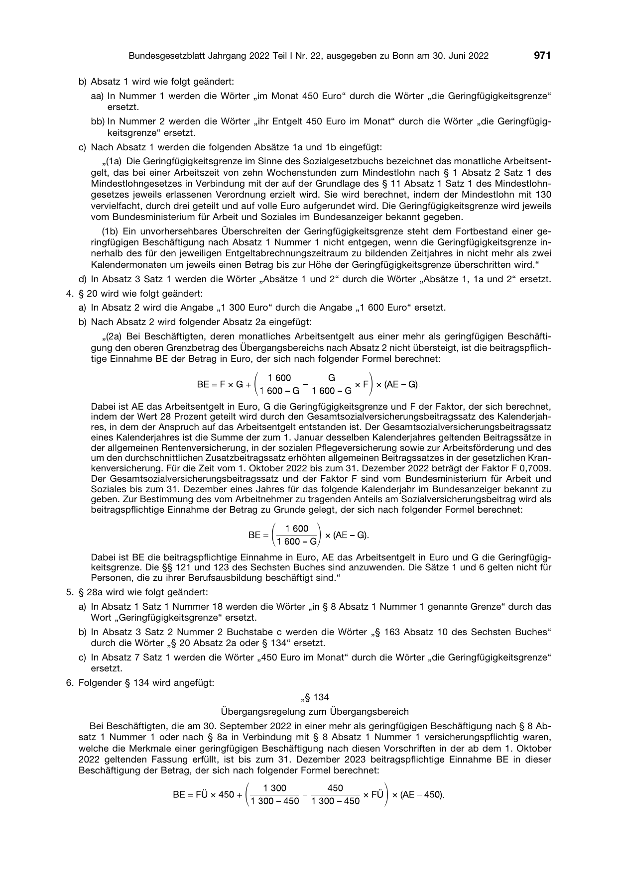 BGBl. 2022, Seite 971 — Originalseite als Abbildung