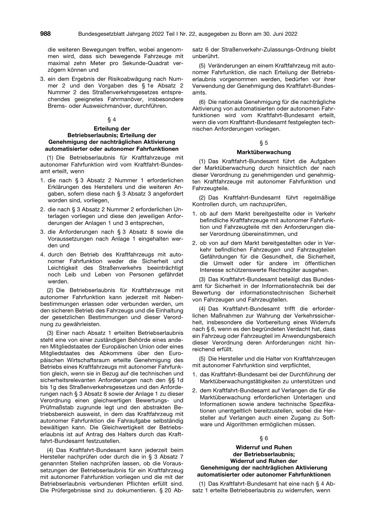BGBl. 2022, Seite 988 — Originalseite als Abbildung