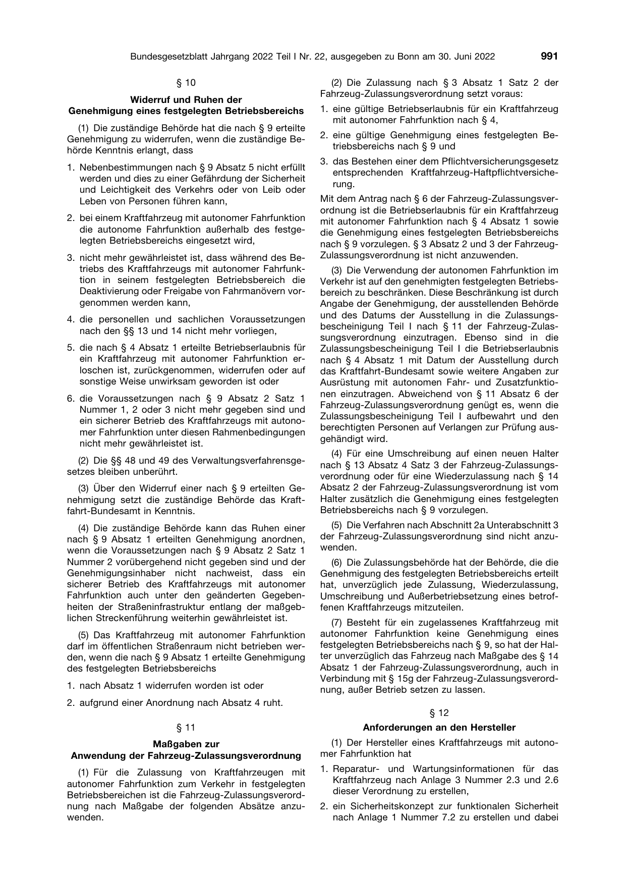 BGBl. 2022, Seite 991 — Originalseite als Abbildung
