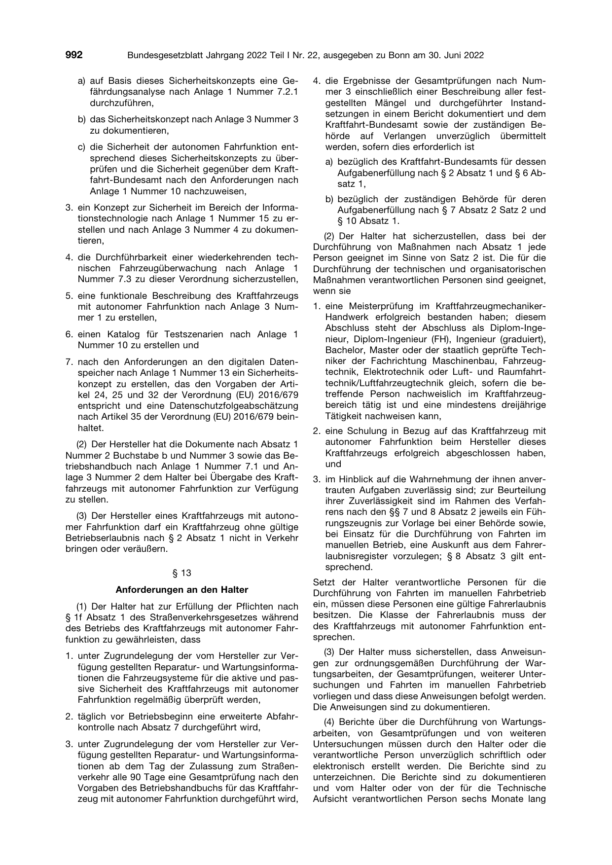 BGBl. 2022, Seite 992 — Originalseite als Abbildung