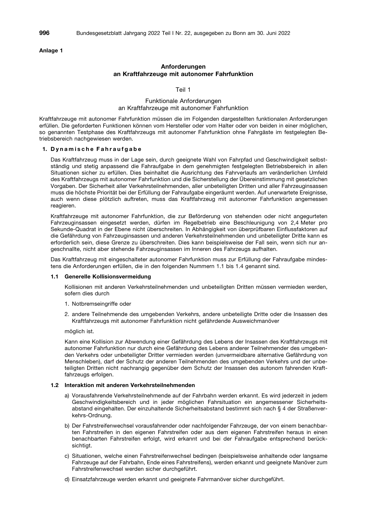 BGBl. 2022, Seite 996 — Originalseite als Abbildung