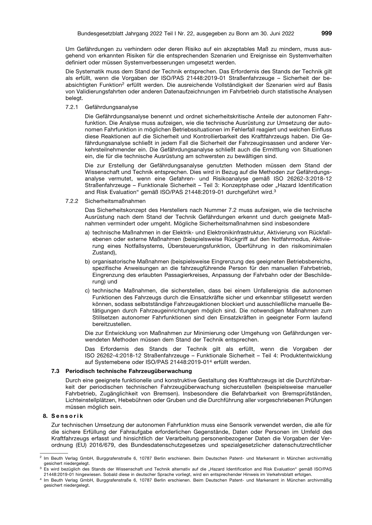 BGBl. 2022, Seite 999 — Originalseite als Abbildung