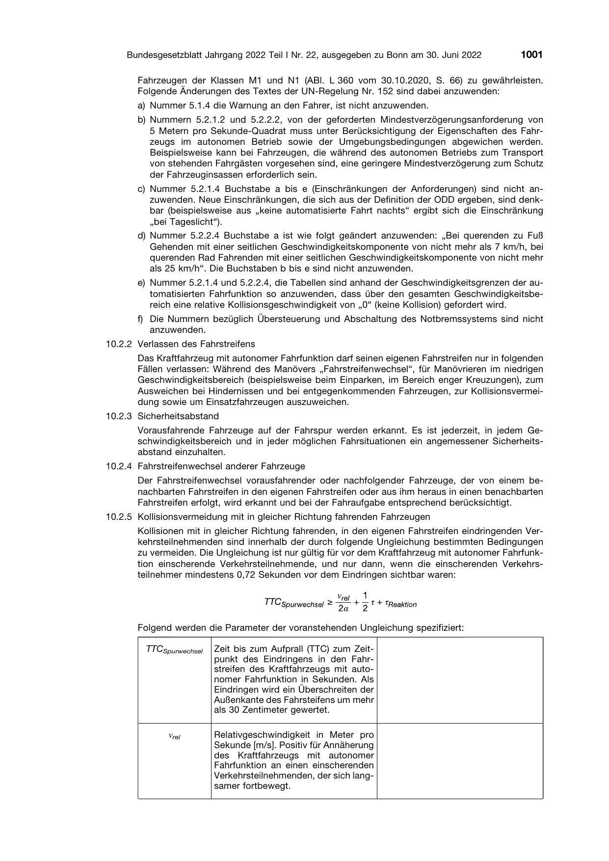 BGBl. 2022, Seite 1001 — Originalseite als Abbildung