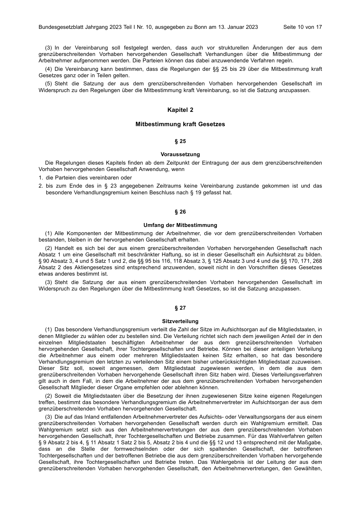 BGBl. 2023, Seite 10 — Originalseite als Abbildung