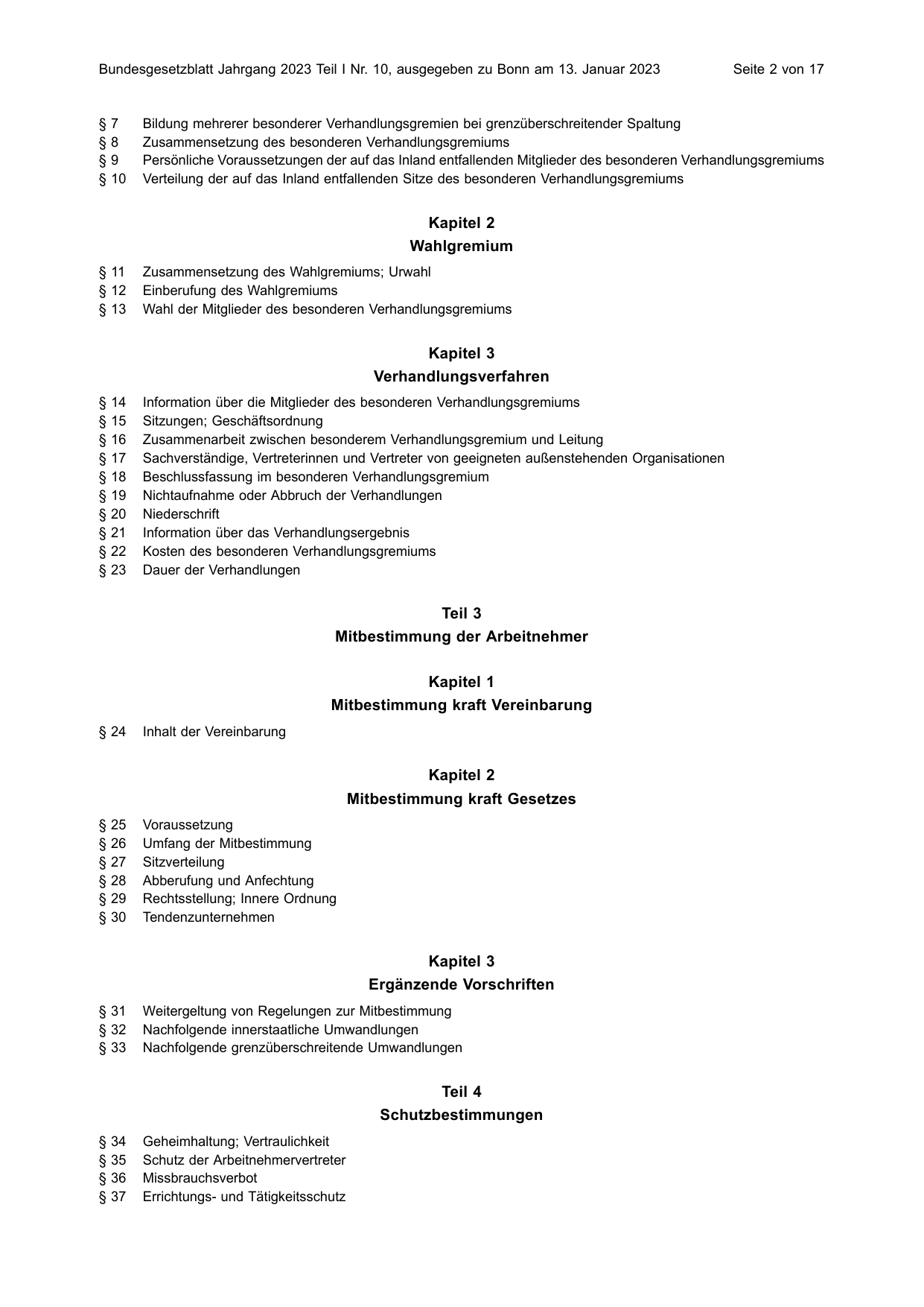 BGBl. 2023, Seite 2 — Originalseite als Abbildung