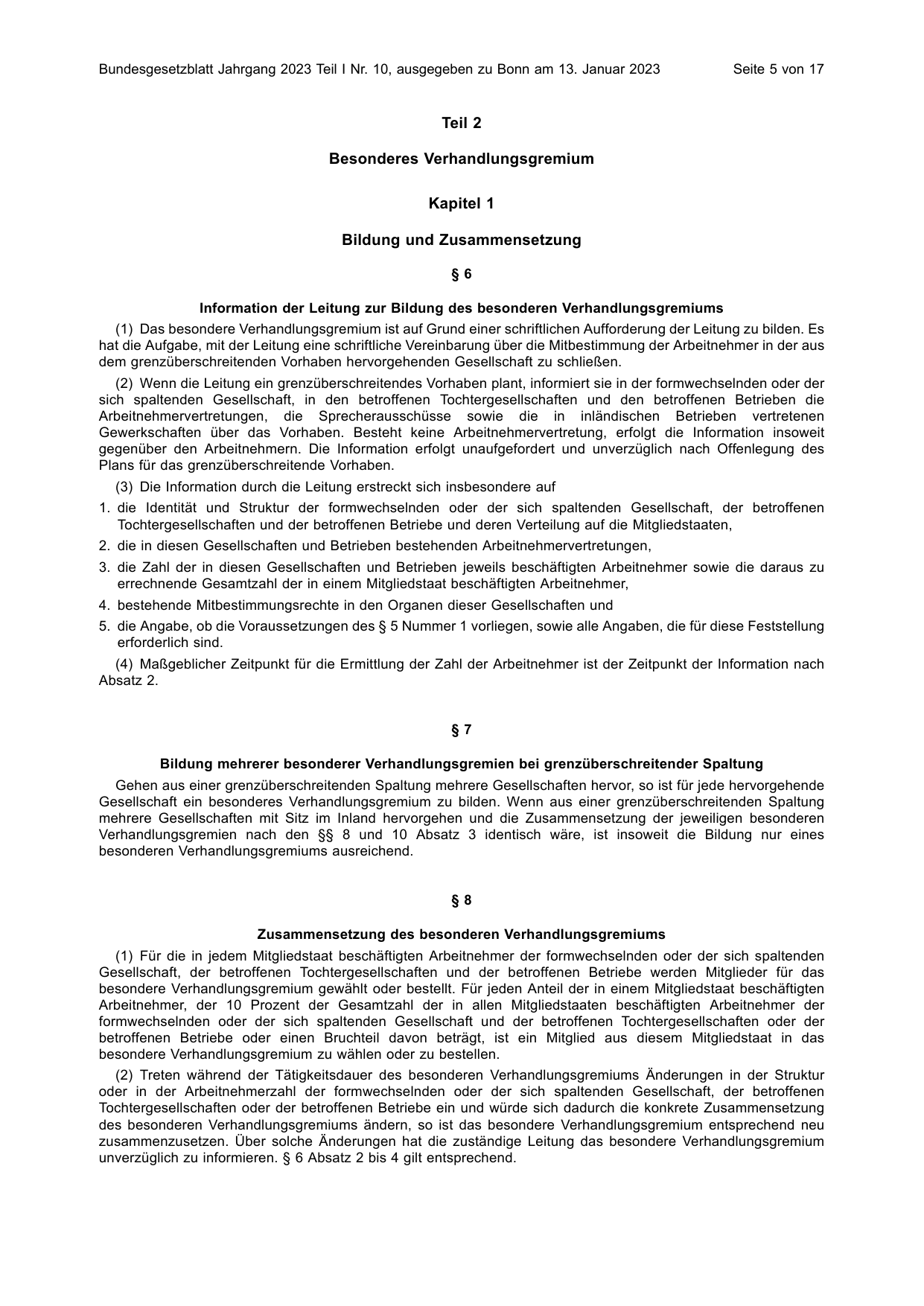 BGBl. 2023, Seite 5 — Originalseite als Abbildung