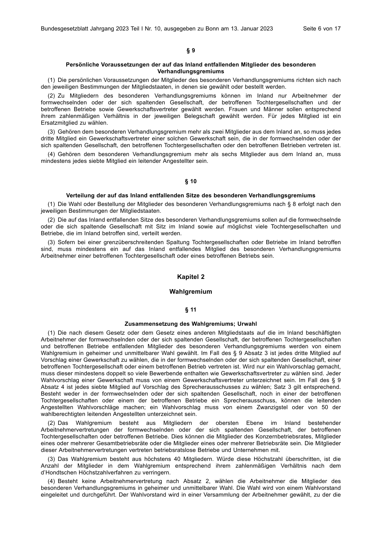 BGBl. 2023, Seite 6 — Originalseite als Abbildung