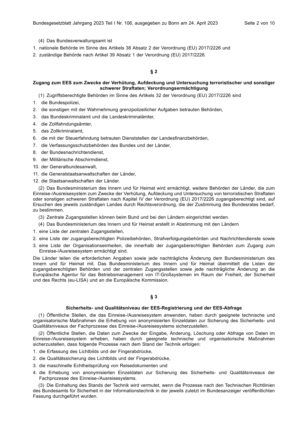BGBl. 2023, Seite 2 — Originalseite als Abbildung