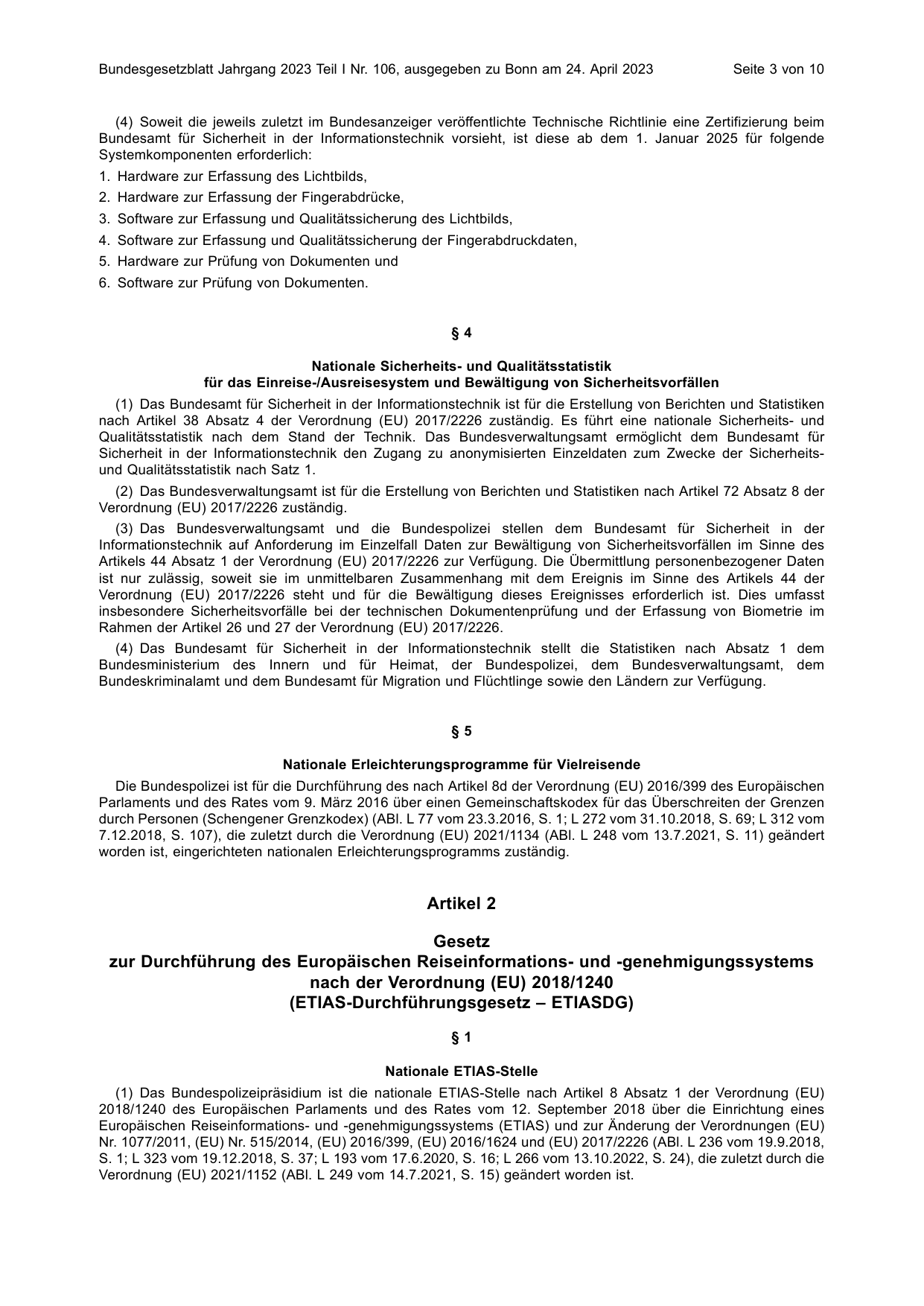 BGBl. 2023, Seite 3 — Originalseite als Abbildung