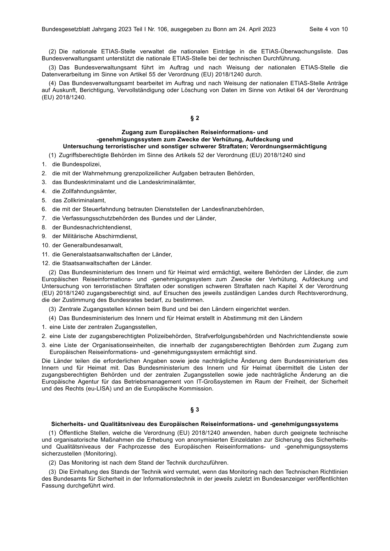 BGBl. 2023, Seite 4 — Originalseite als Abbildung