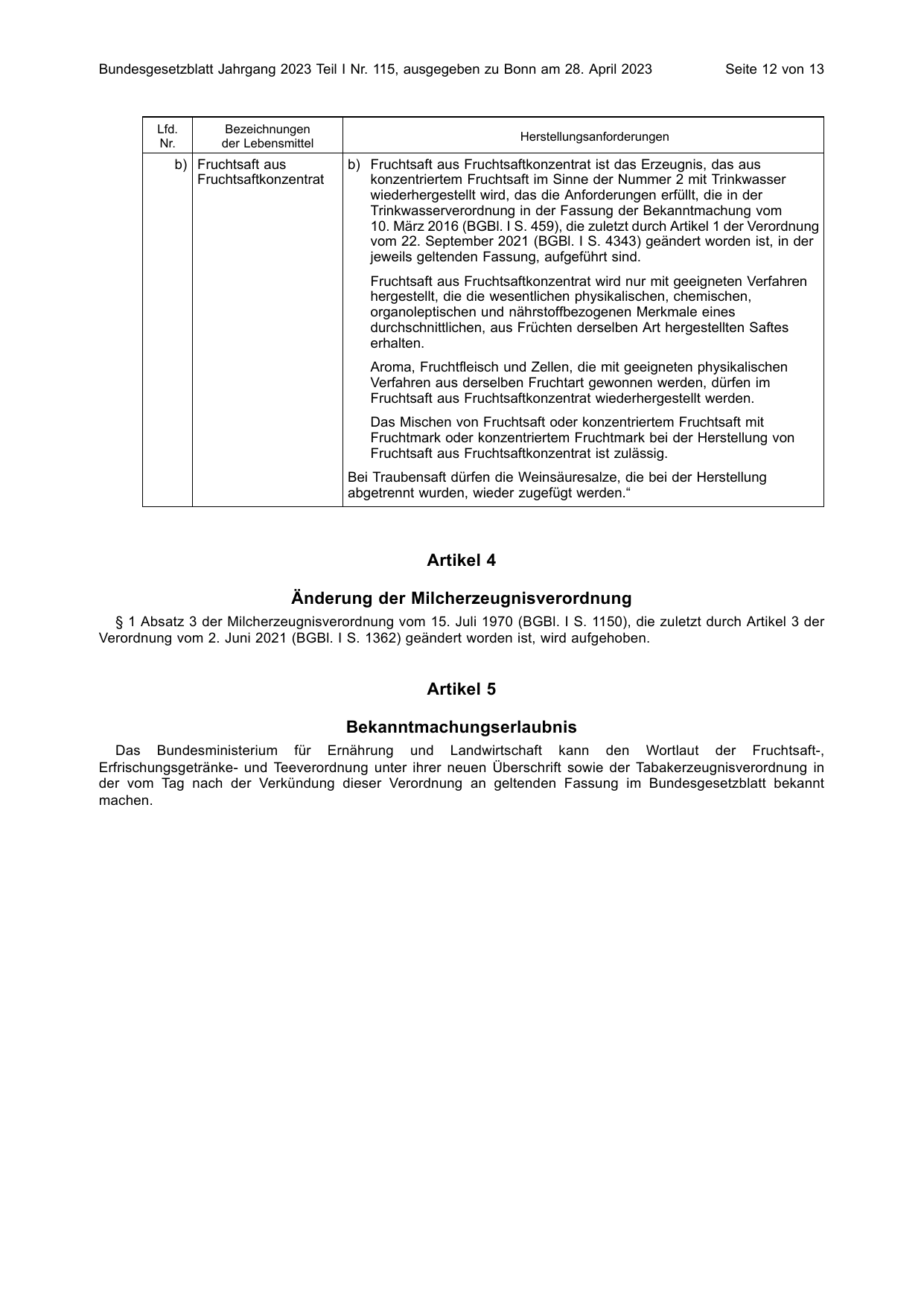 BGBl. 2023, Seite 12 — Originalseite als Abbildung