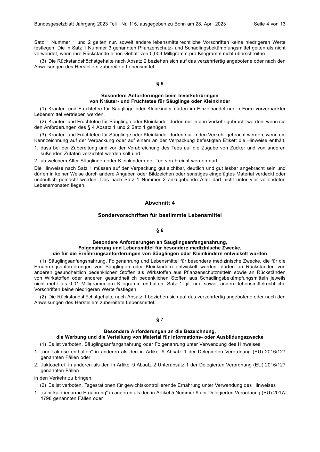 BGBl. 2023, Seite 4 — Originalseite als Abbildung