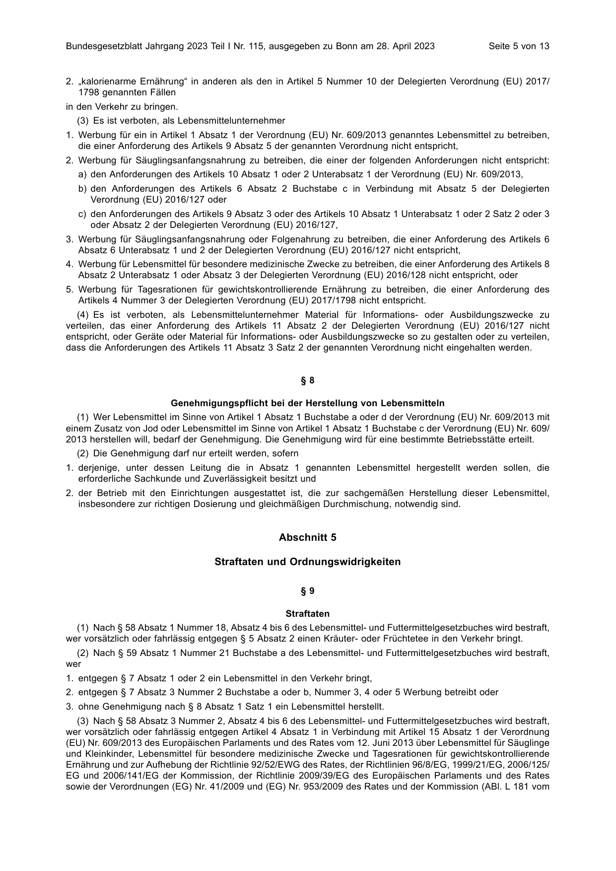 BGBl. 2023, Seite 5 — Originalseite als Abbildung