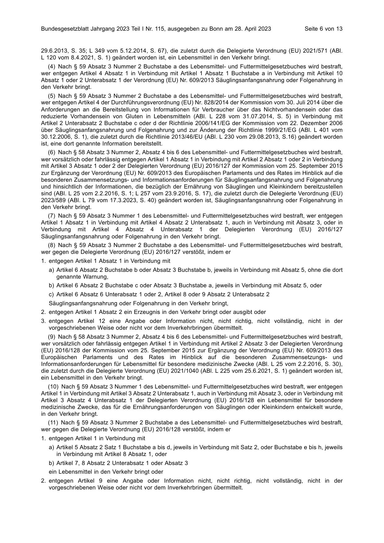 BGBl. 2023, Seite 6 — Originalseite als Abbildung