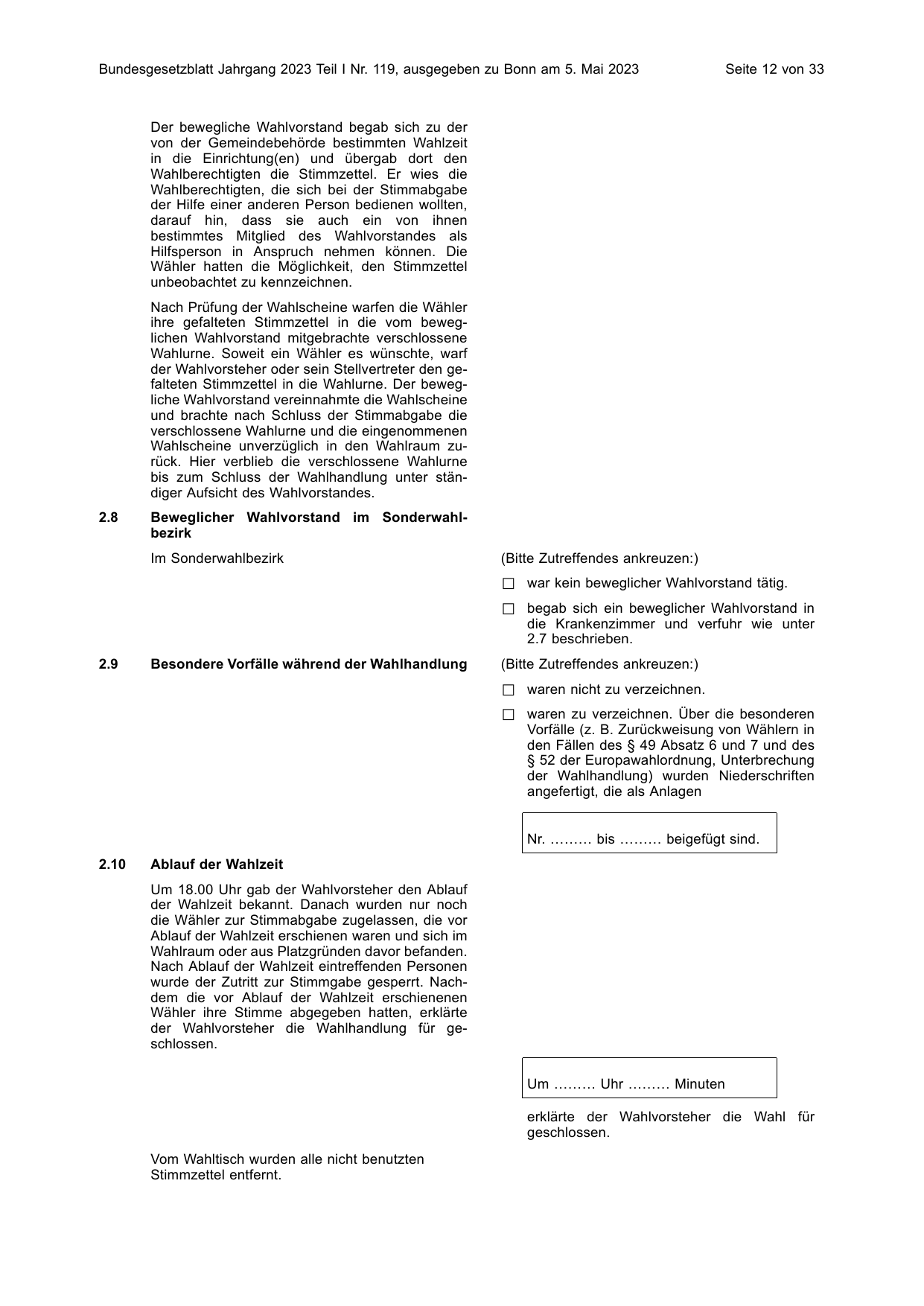 BGBl. 2023, Seite 12 — Originalseite als Abbildung
