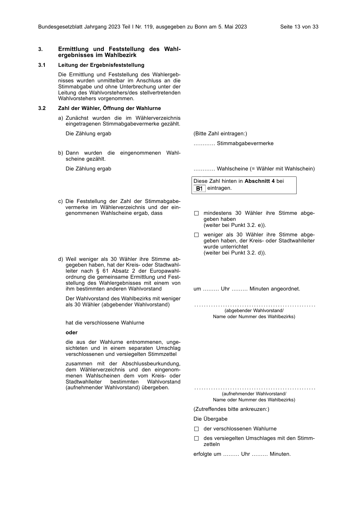 BGBl. 2023, Seite 13 — Originalseite als Abbildung