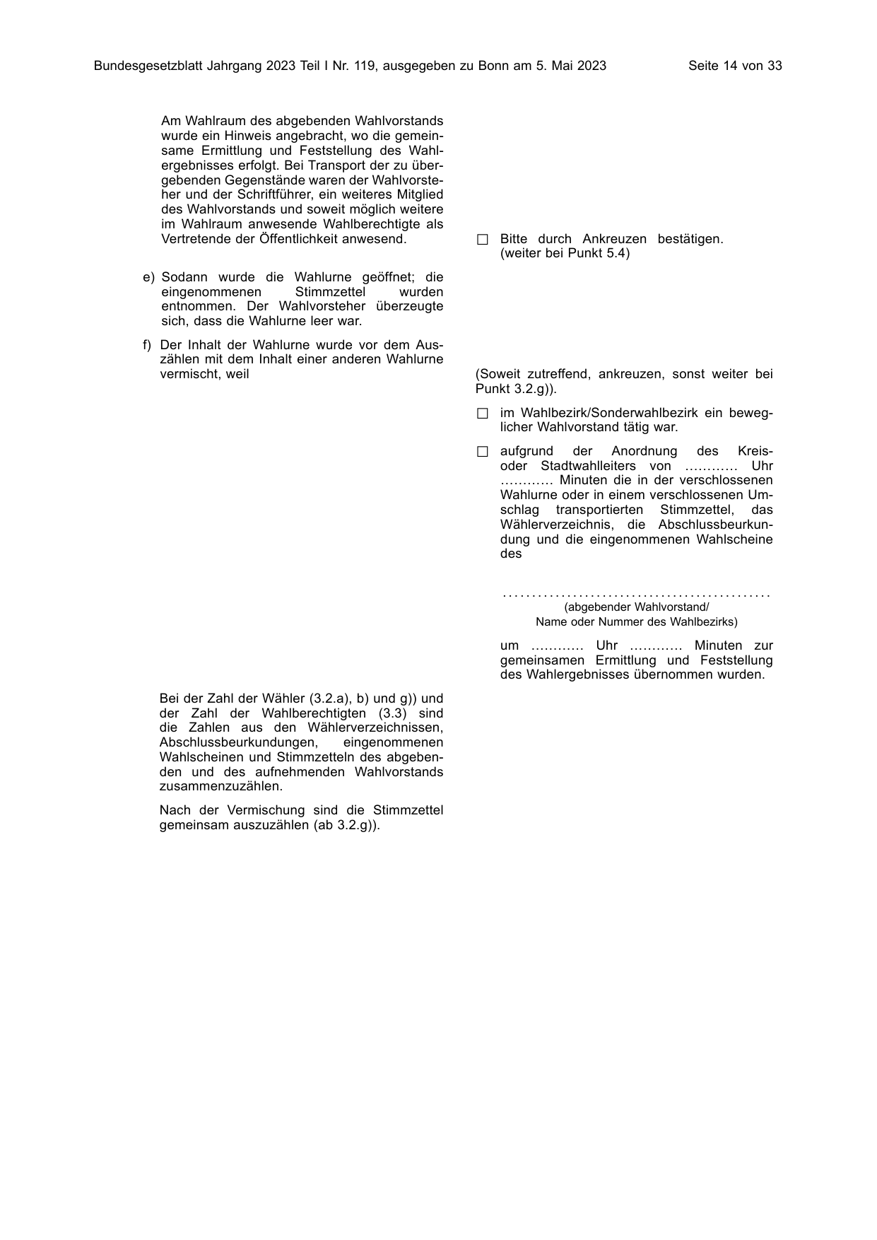BGBl. 2023, Seite 14 — Originalseite als Abbildung