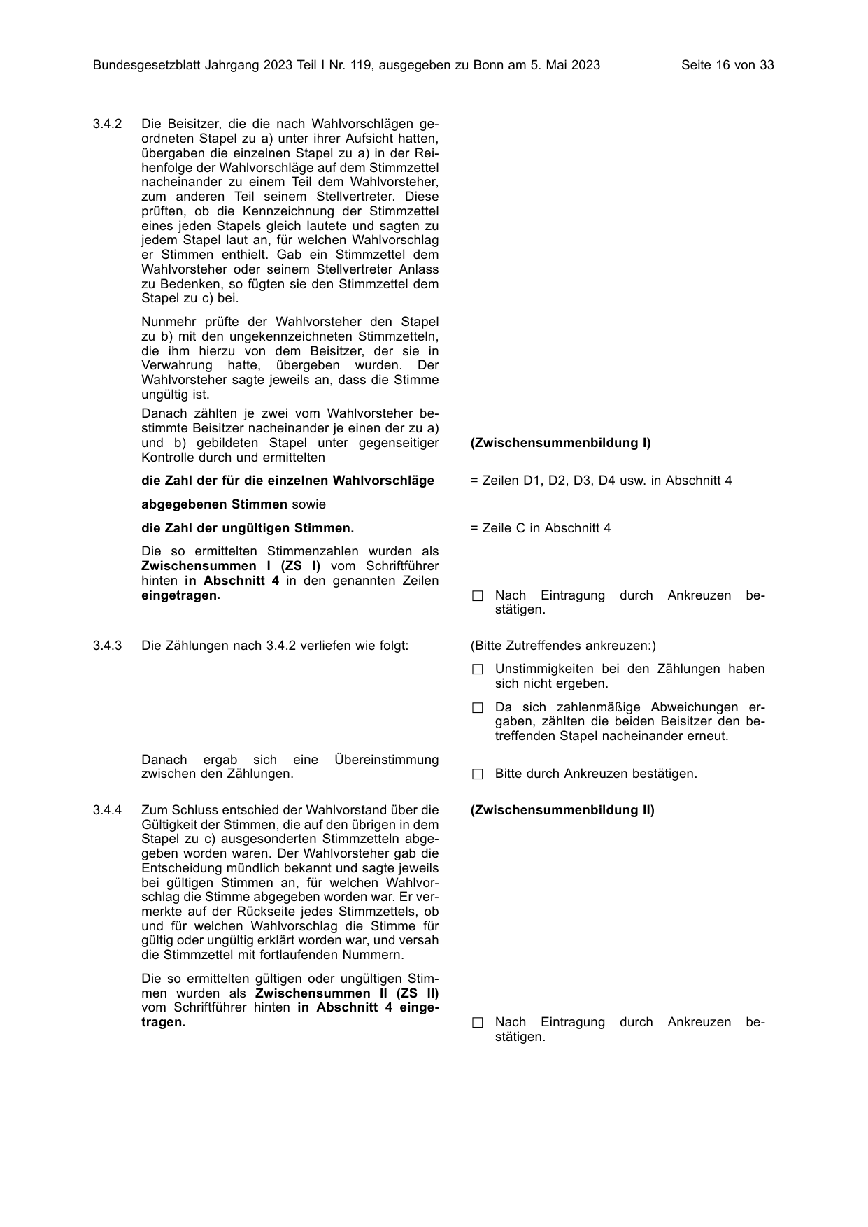 BGBl. 2023, Seite 16 — Originalseite als Abbildung