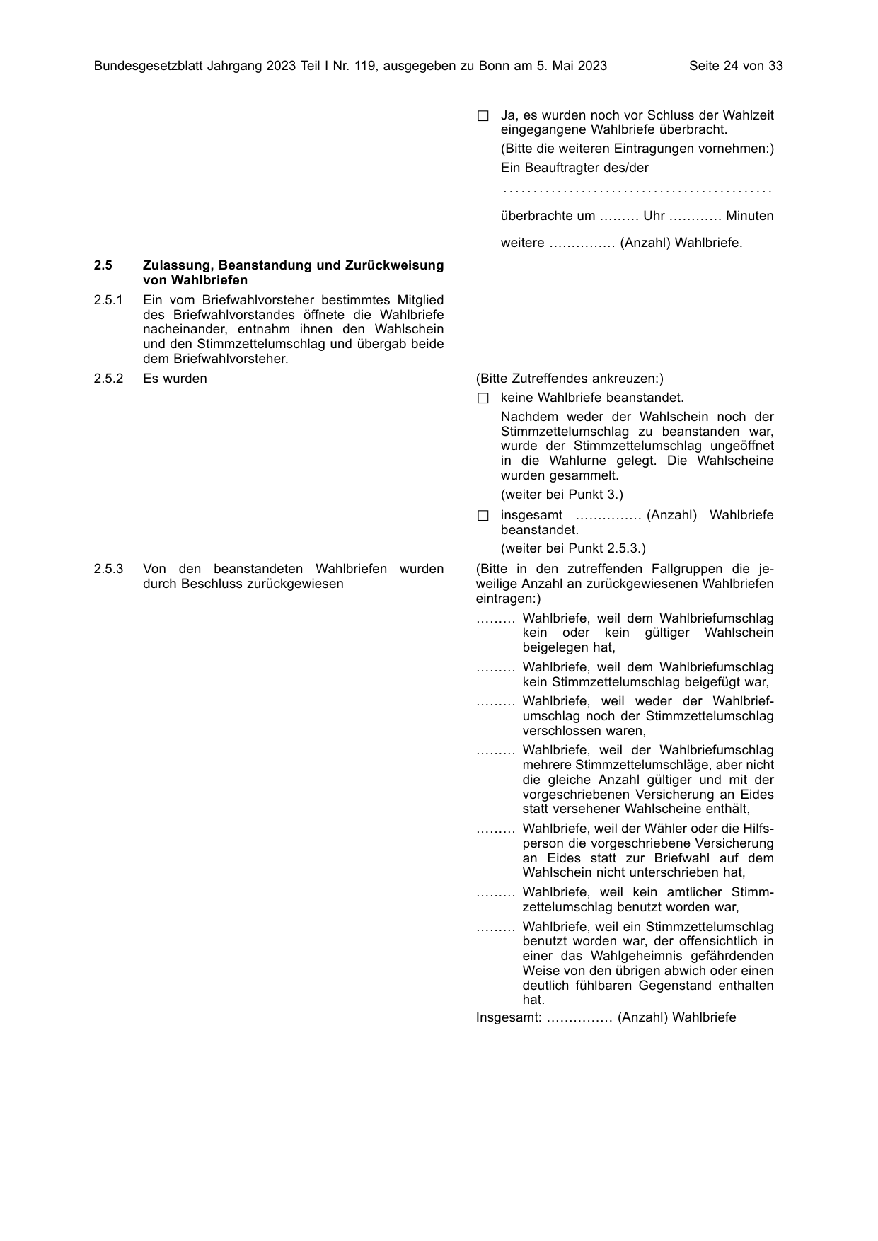 BGBl. 2023, Seite 24 — Originalseite als Abbildung