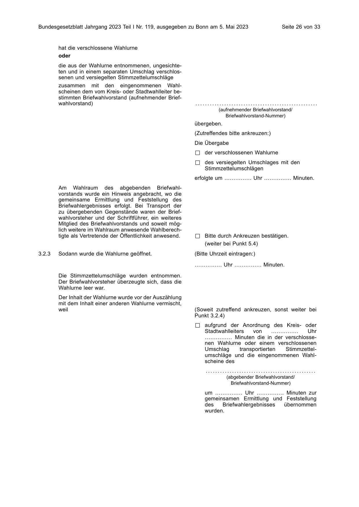 BGBl. 2023, Seite 26 — Originalseite als Abbildung