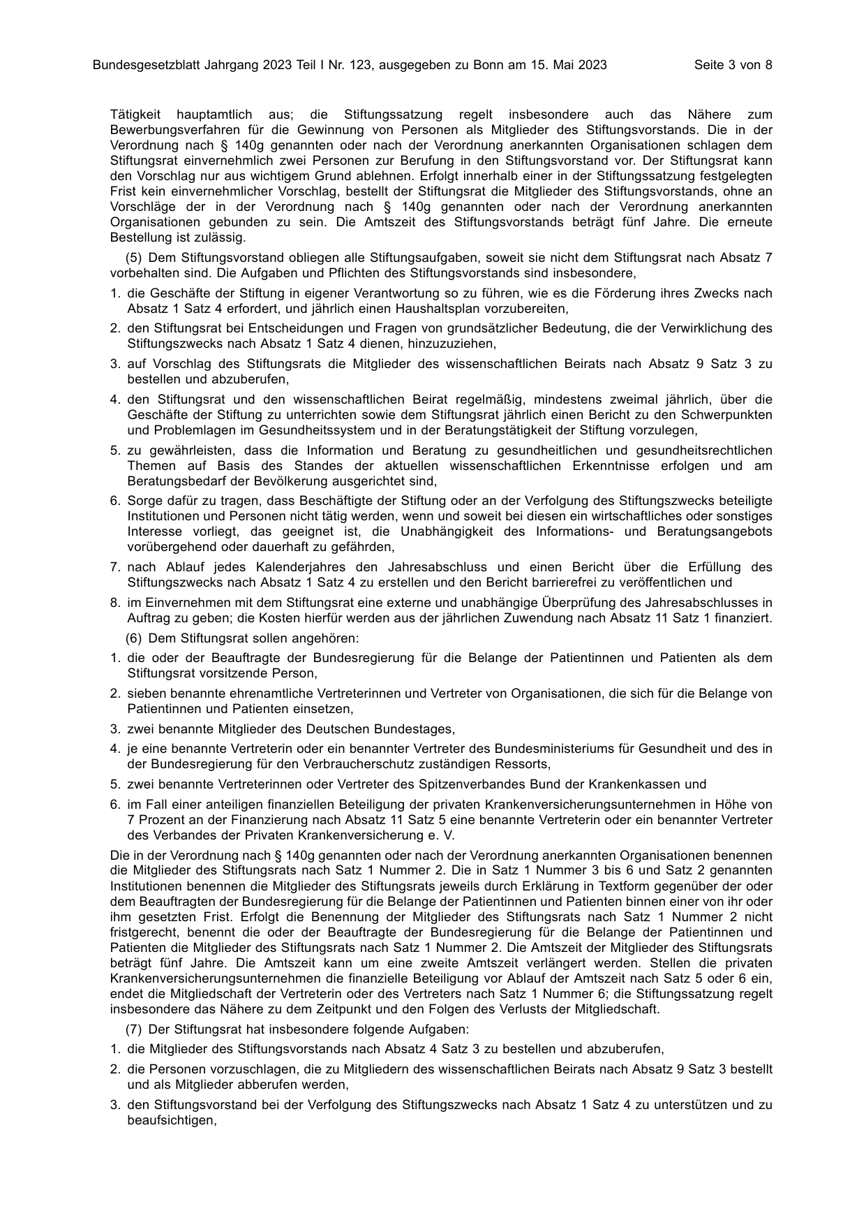 BGBl. 2023, Seite 3 — Originalseite als Abbildung