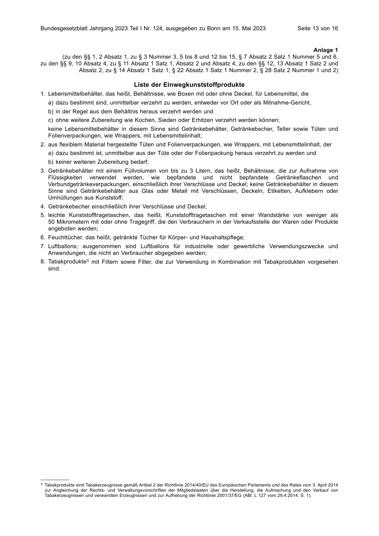 BGBl. 2023, Seite 13 — Originalseite als Abbildung