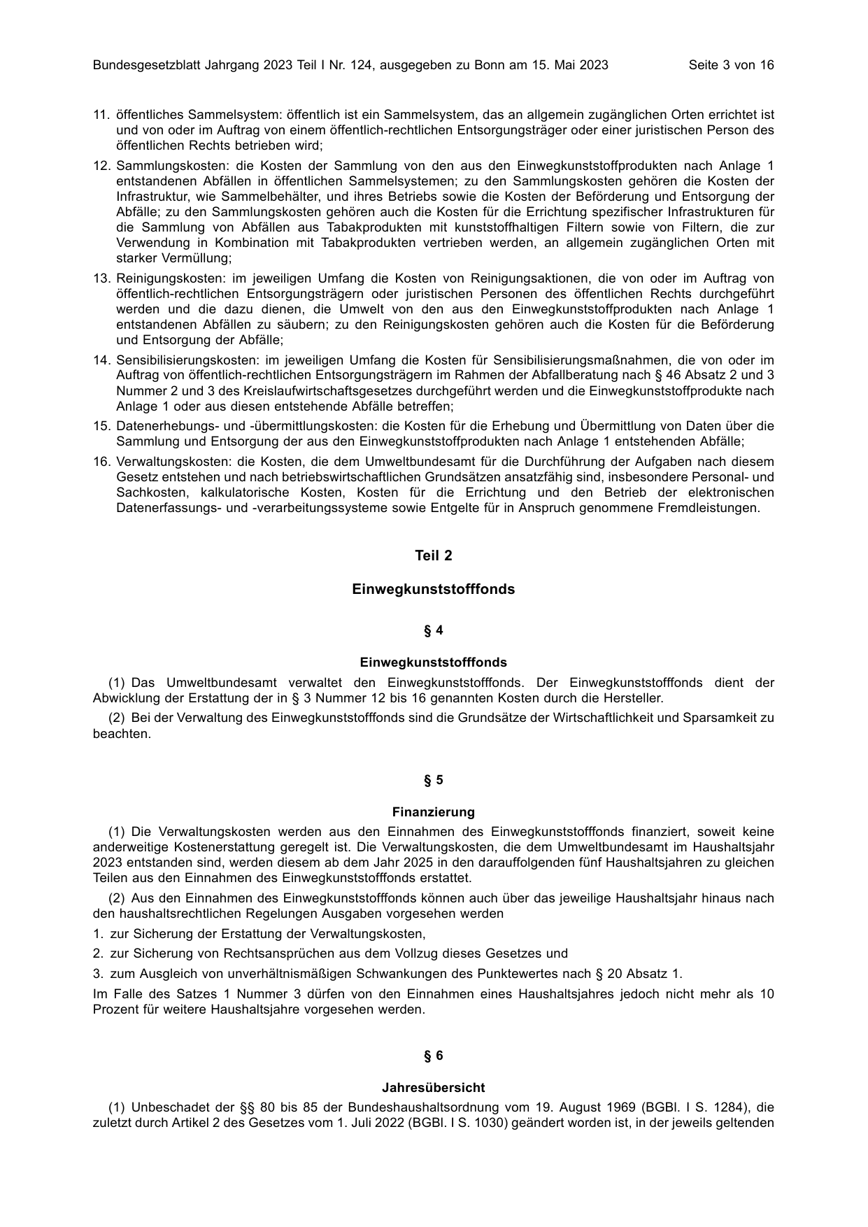 BGBl. 2023, Seite 3 — Originalseite als Abbildung