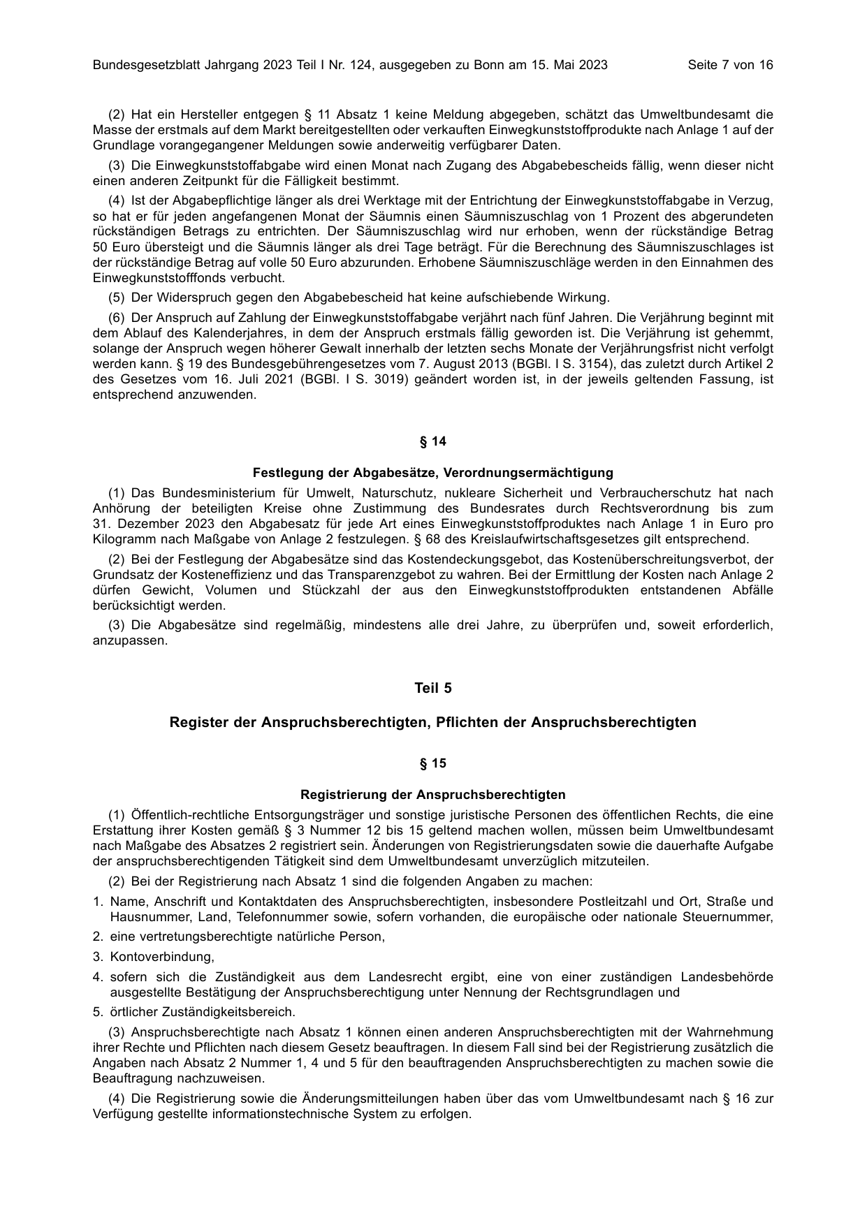 BGBl. 2023, Seite 7 — Originalseite als Abbildung