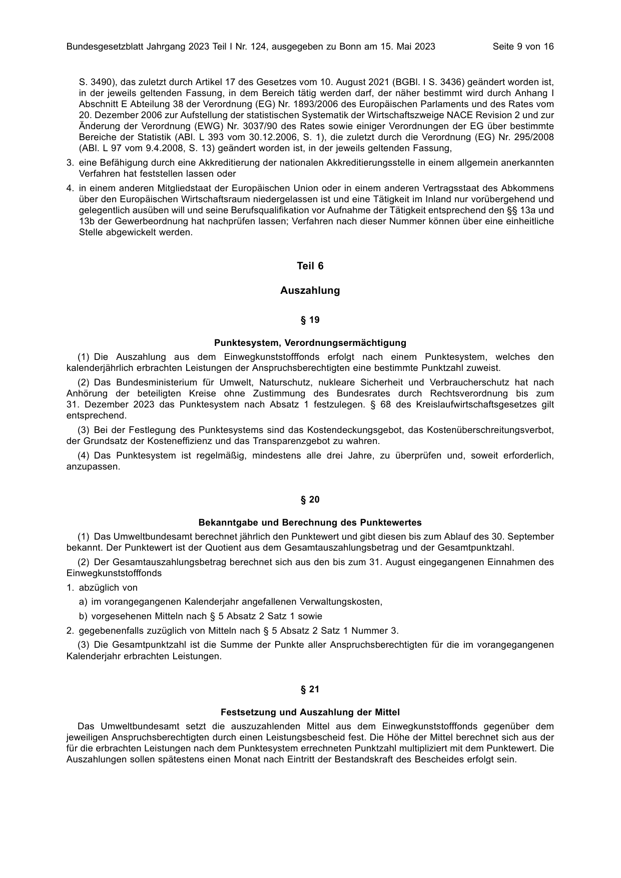 BGBl. 2023, Seite 9 — Originalseite als Abbildung
