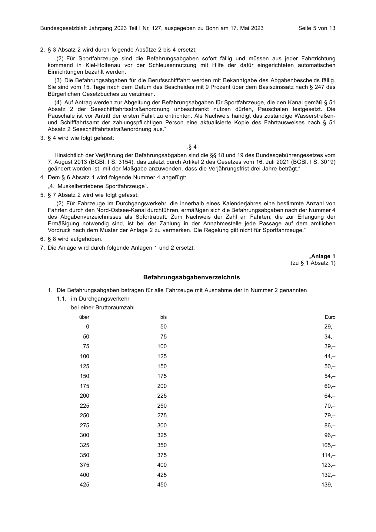 BGBl. 2023, Seite 5 — Originalseite als Abbildung
