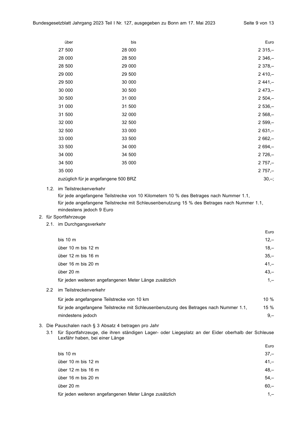 BGBl. 2023, Seite 9 — Originalseite als Abbildung