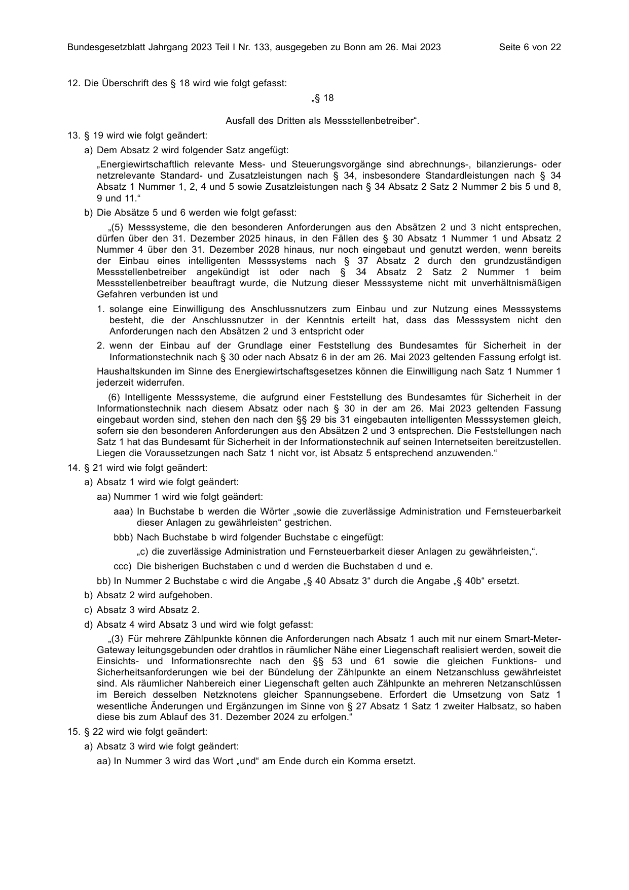 BGBl. 2023, Seite 6 — Originalseite als Abbildung