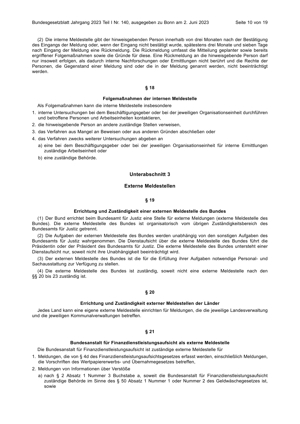 BGBl. 2023, Seite 10 — Originalseite als Abbildung