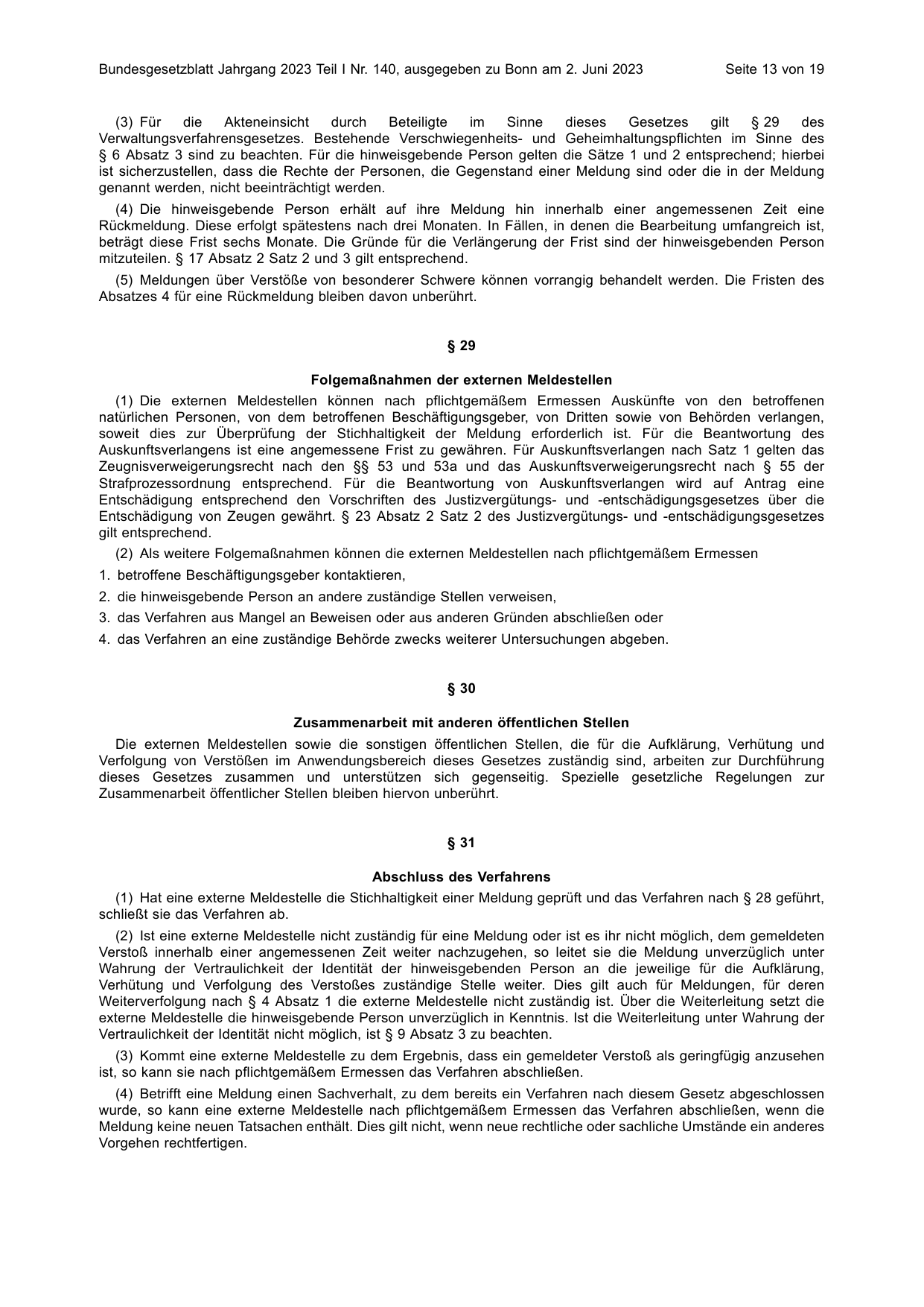 BGBl. 2023, Seite 13 — Originalseite als Abbildung