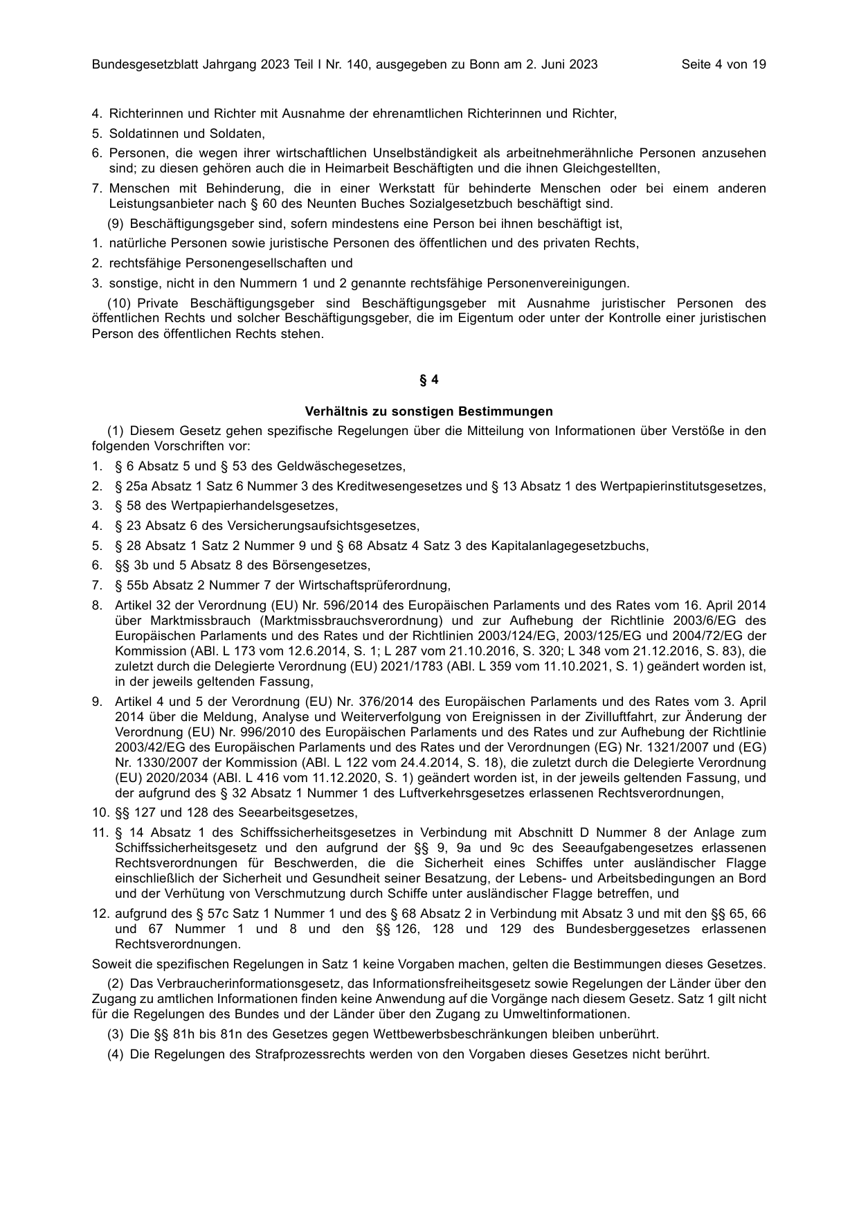 BGBl. 2023, Seite 4 — Originalseite als Abbildung