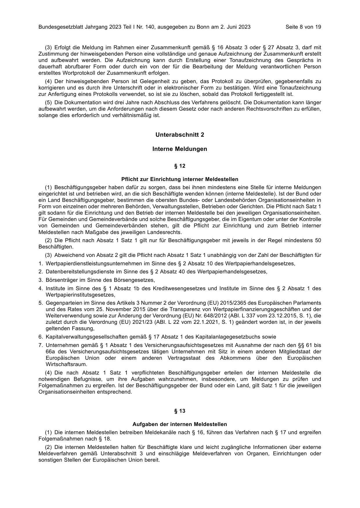 BGBl. 2023, Seite 8 — Originalseite als Abbildung
