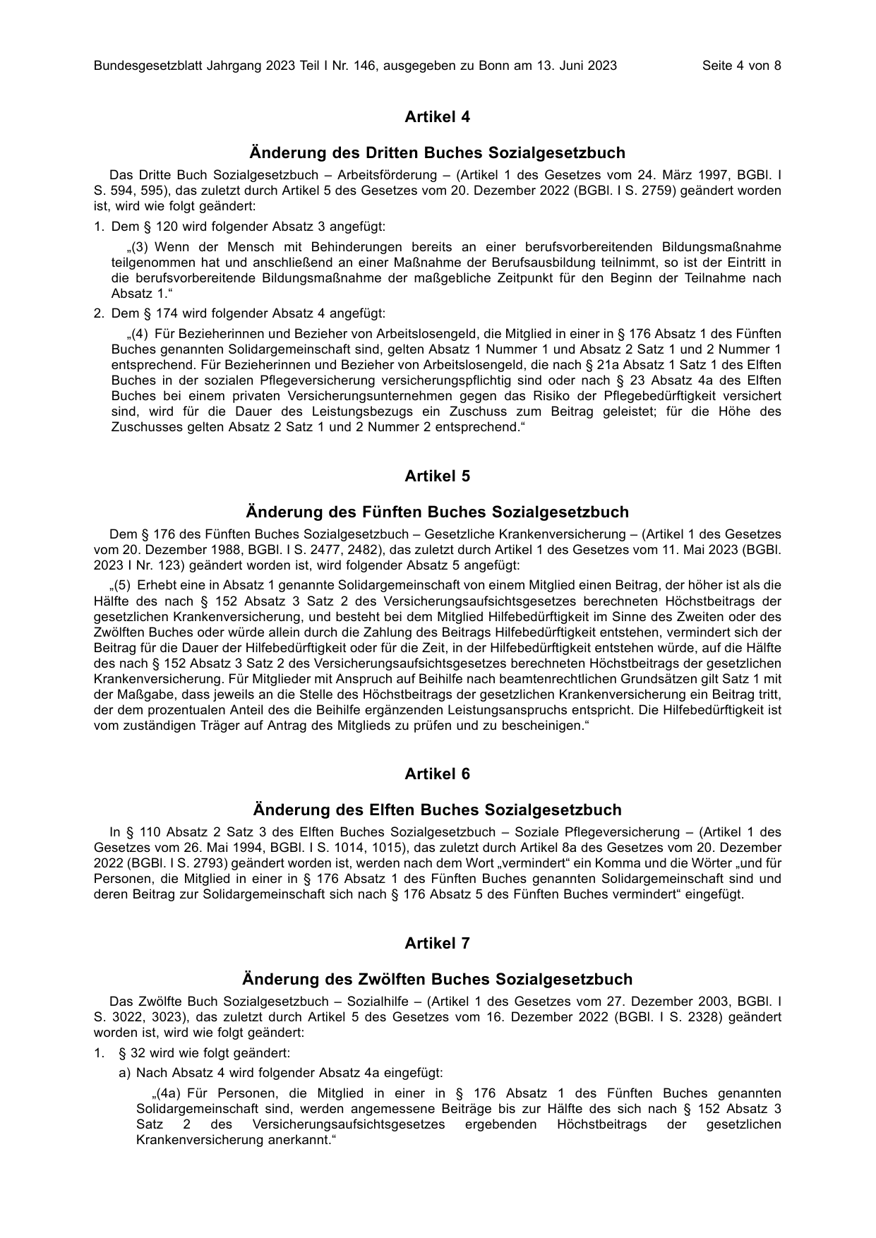 BGBl. 2023, Seite 4 — Originalseite als Abbildung