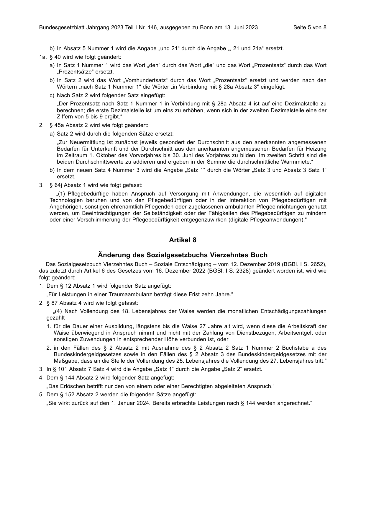 BGBl. 2023, Seite 5 — Originalseite als Abbildung