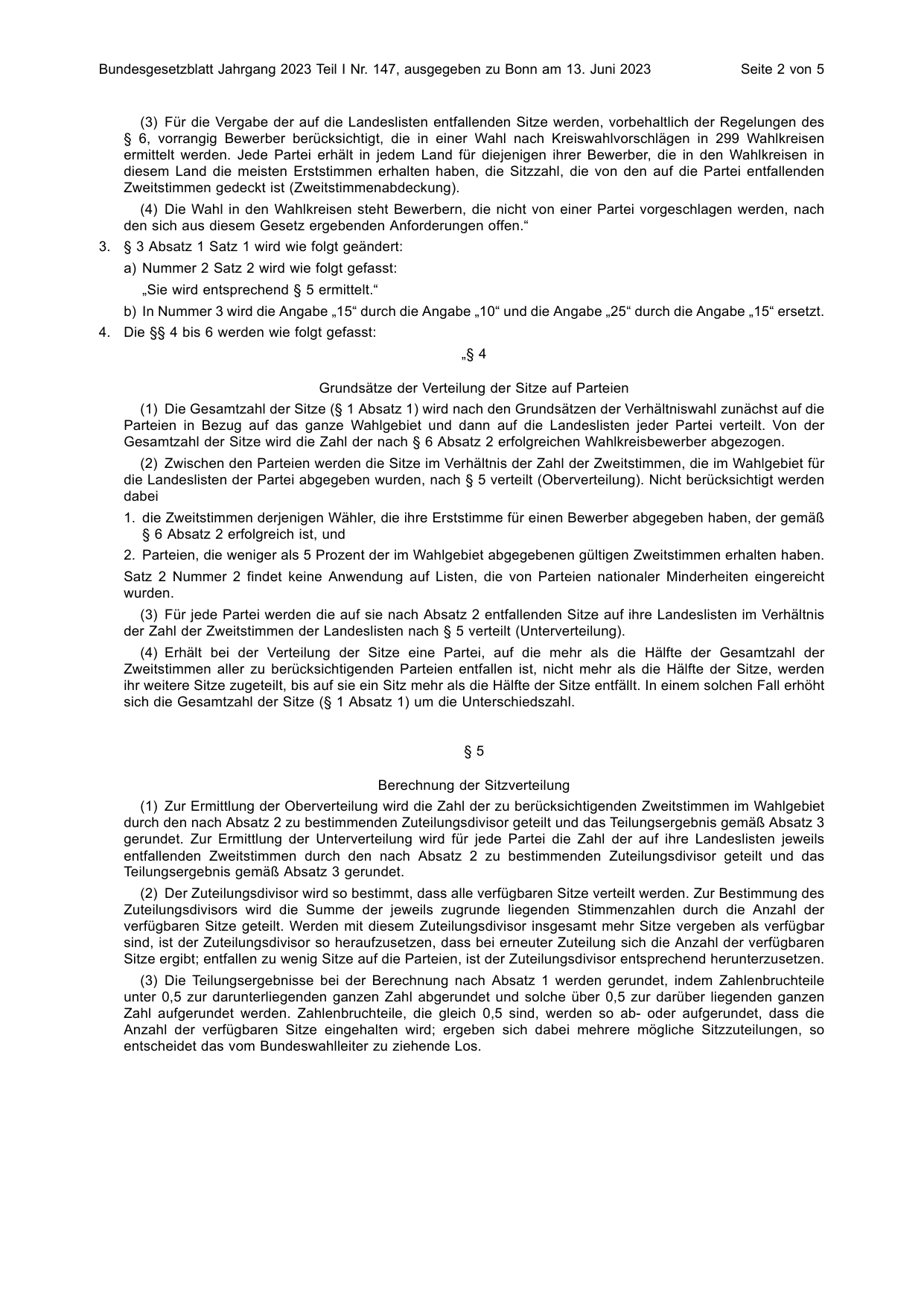 BGBl. 2023, Seite 2 — Originalseite als Abbildung