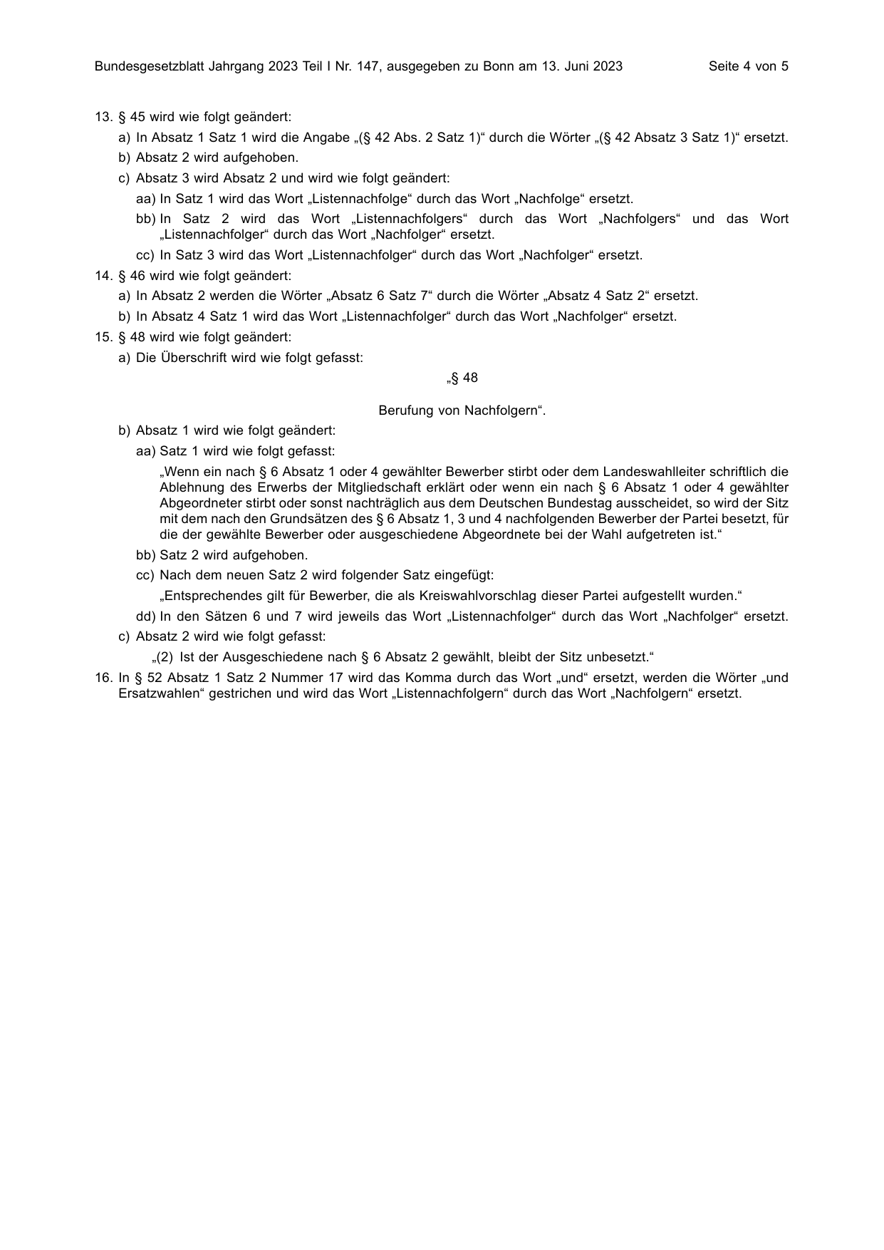 BGBl. 2023, Seite 4 — Originalseite als Abbildung