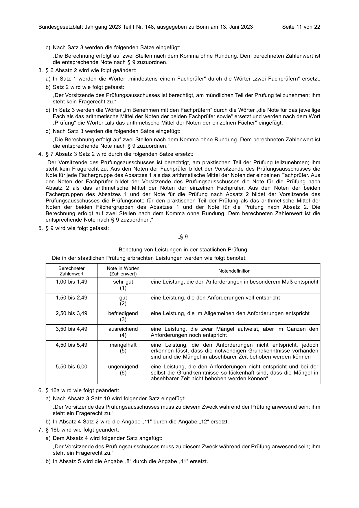 BGBl. 2023, Seite 11 — Originalseite als Abbildung