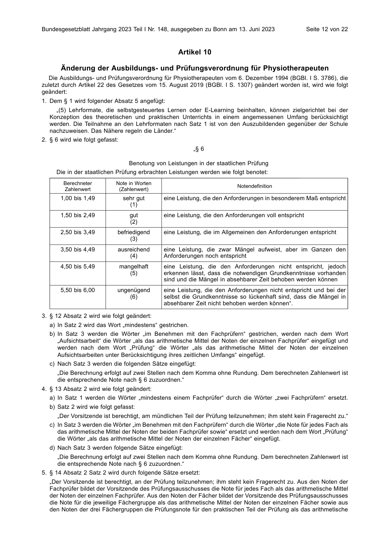 BGBl. 2023, Seite 12 — Originalseite als Abbildung