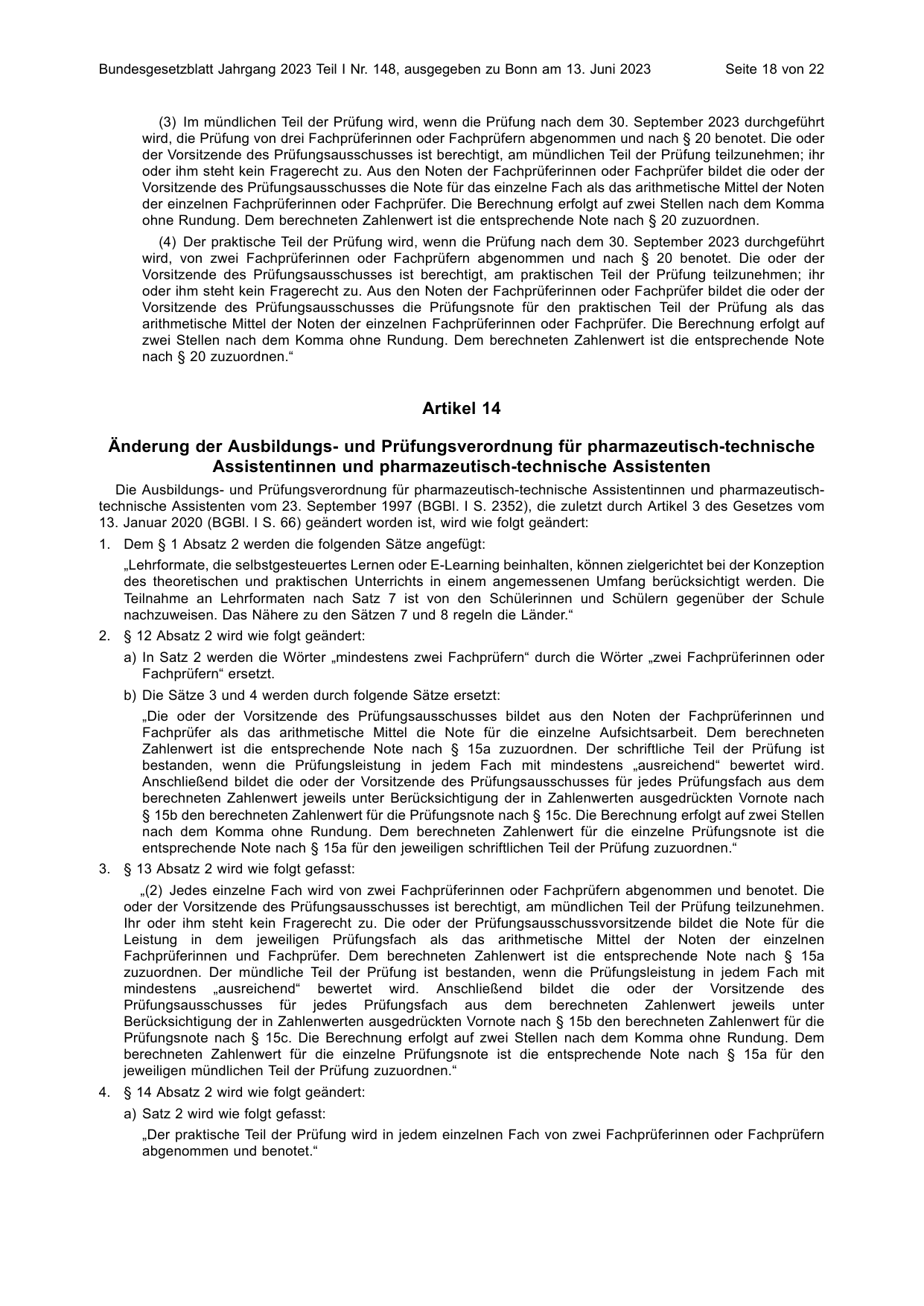 BGBl. 2023, Seite 18 — Originalseite als Abbildung