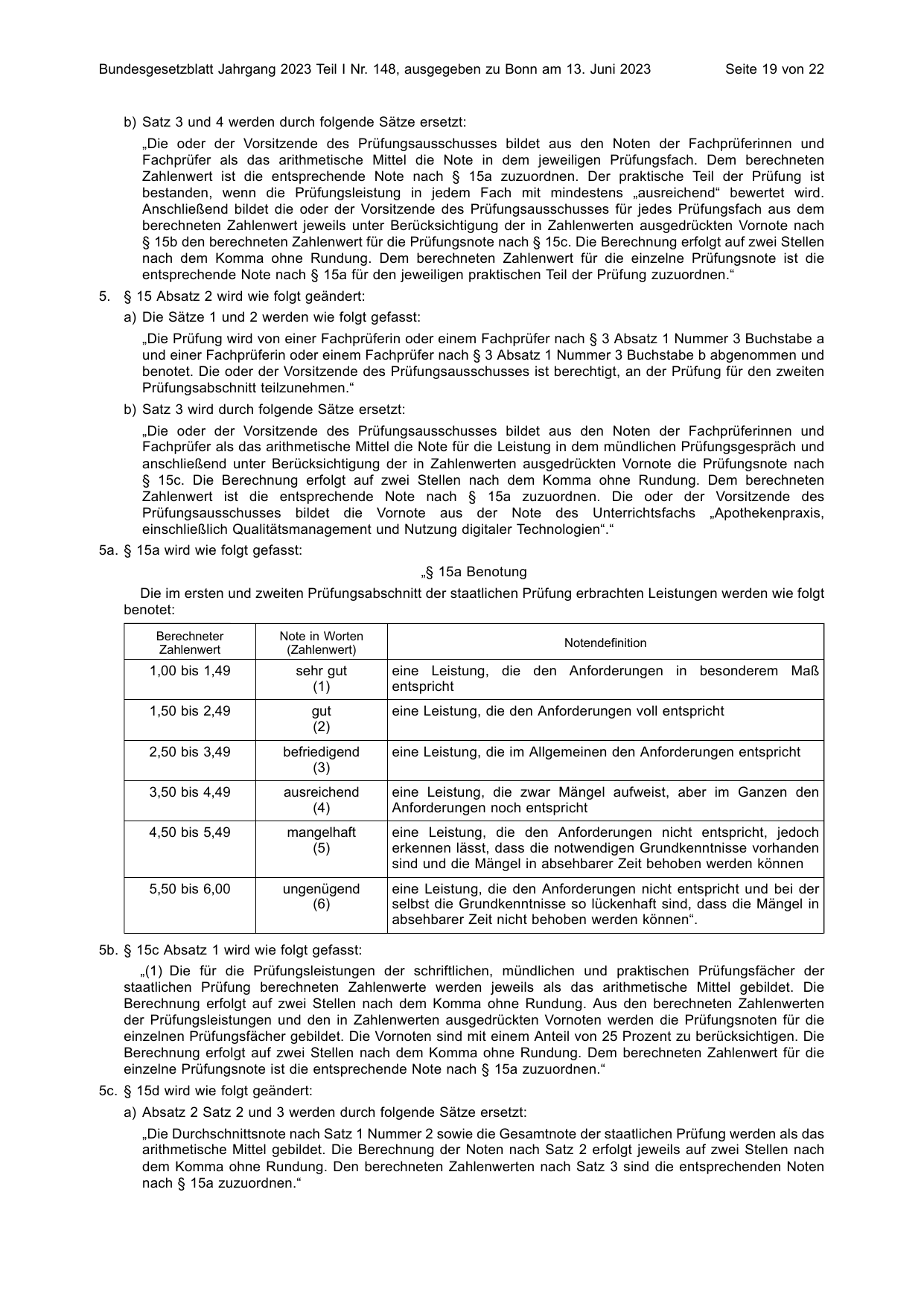 BGBl. 2023, Seite 19 — Originalseite als Abbildung