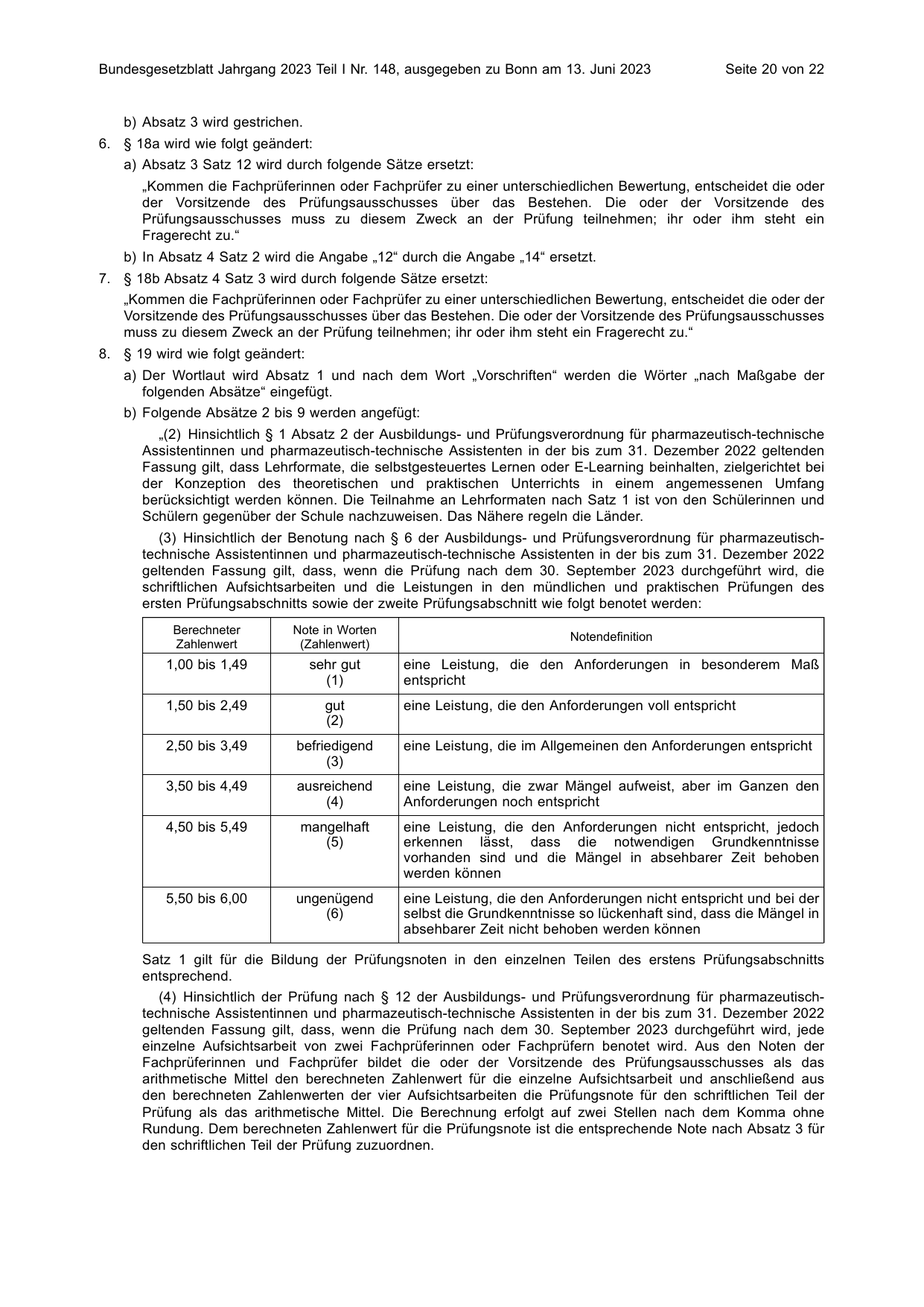 BGBl. 2023, Seite 20 — Originalseite als Abbildung