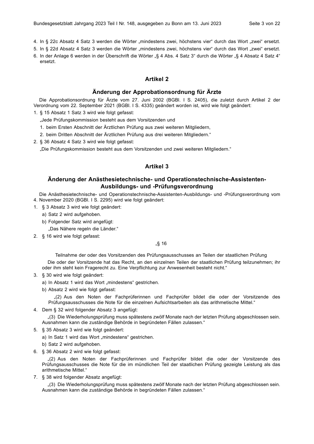BGBl. 2023, Seite 3 — Originalseite als Abbildung