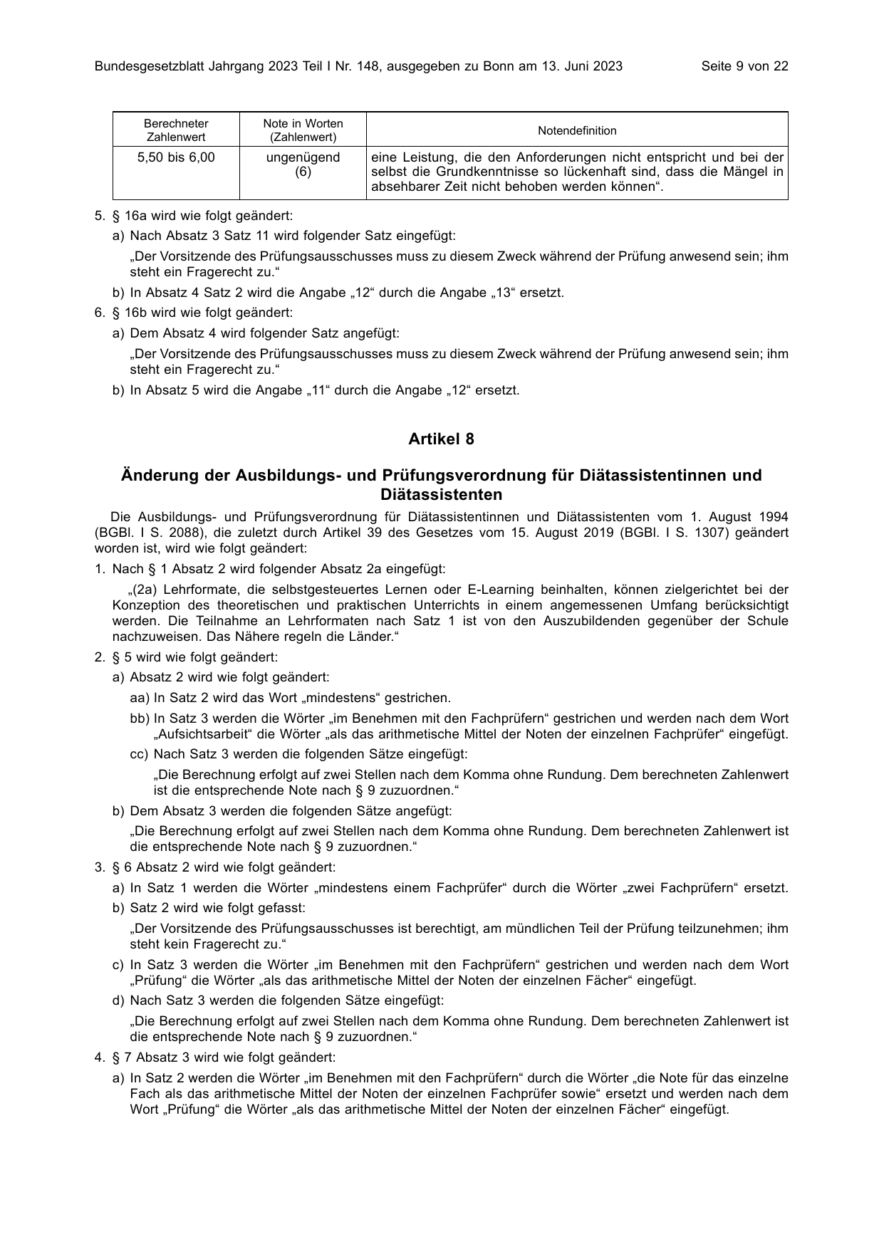 BGBl. 2023, Seite 9 — Originalseite als Abbildung