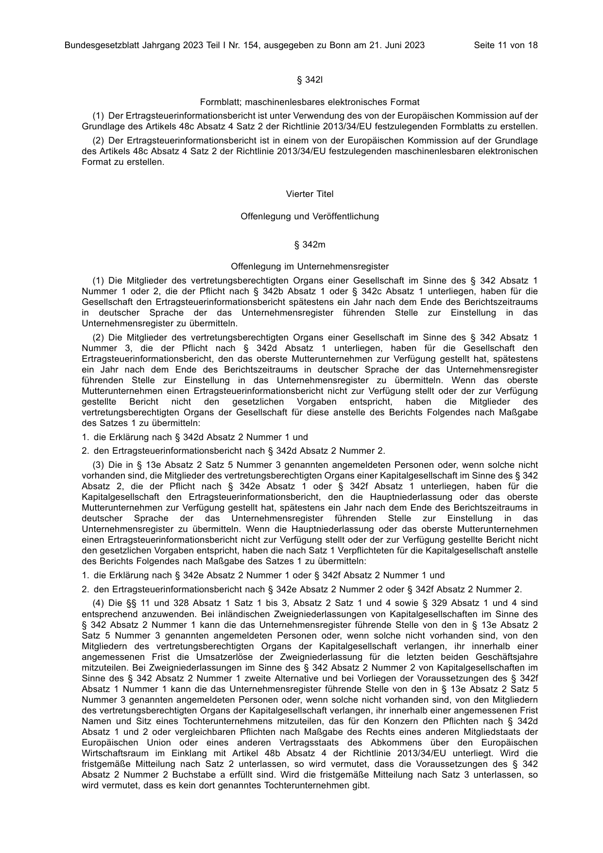 BGBl. 2023, Seite 11 — Originalseite als Abbildung