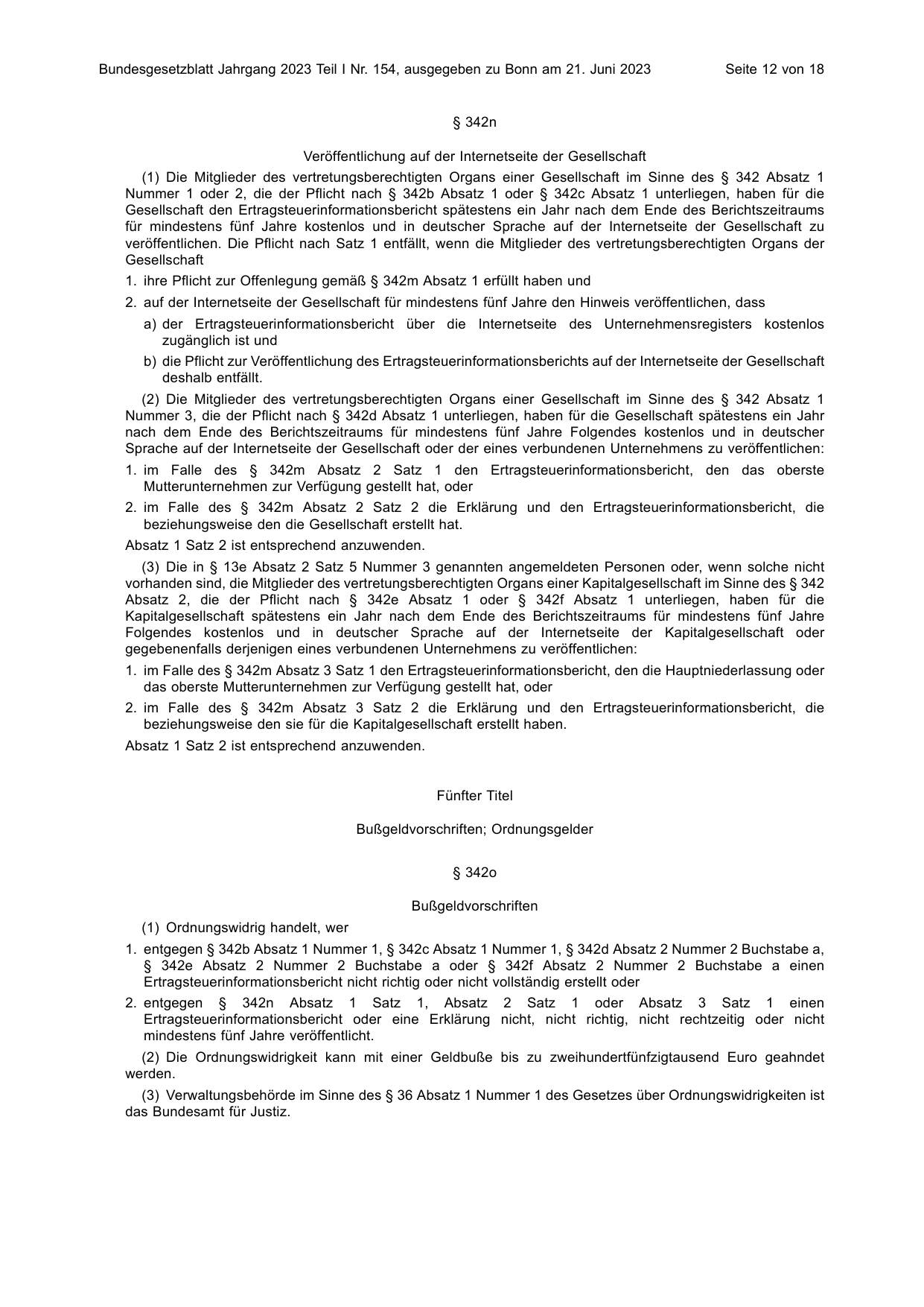 BGBl. 2023, Seite 12 — Originalseite als Abbildung