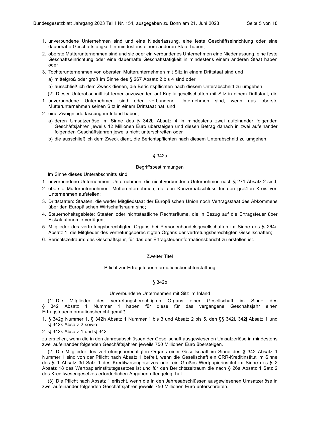 BGBl. 2023, Seite 5 — Originalseite als Abbildung
